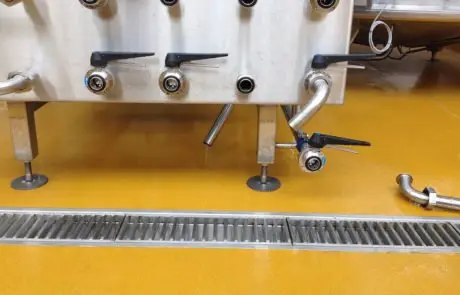 yellow resin flooring for a brewery