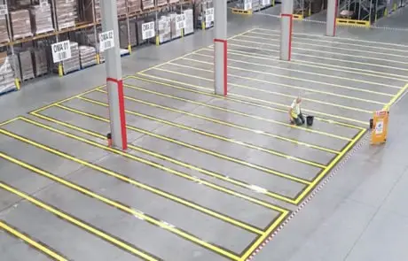 completing line marking in a warehouse in worcestershire