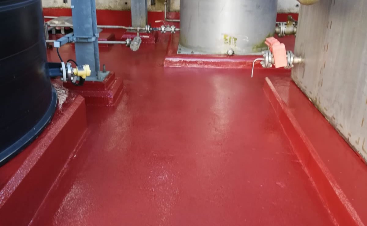 completed repairs of a chemical bund
