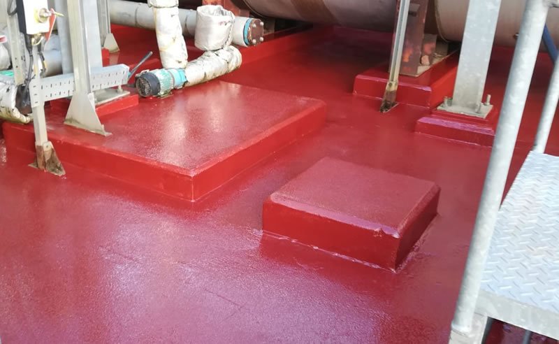 heavy duty resin flooring used for chemical bund